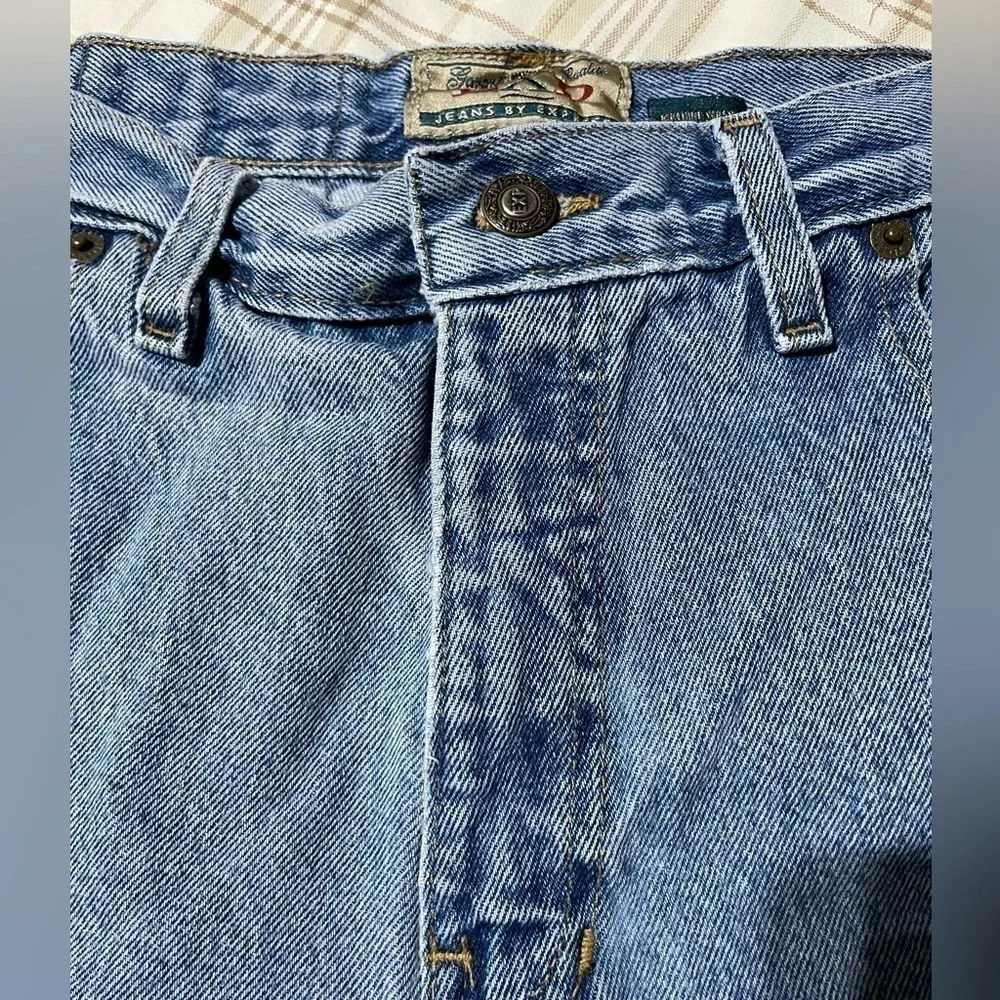 Vintage EXP High Rise Cut Off Jean Shorts USA Made Size 9/10 Zipper Fly